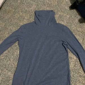 Blue turtleneck